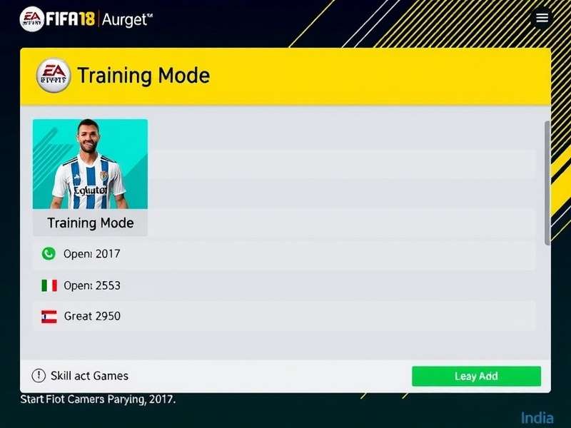 FIFA 18 Training Mode Interface
